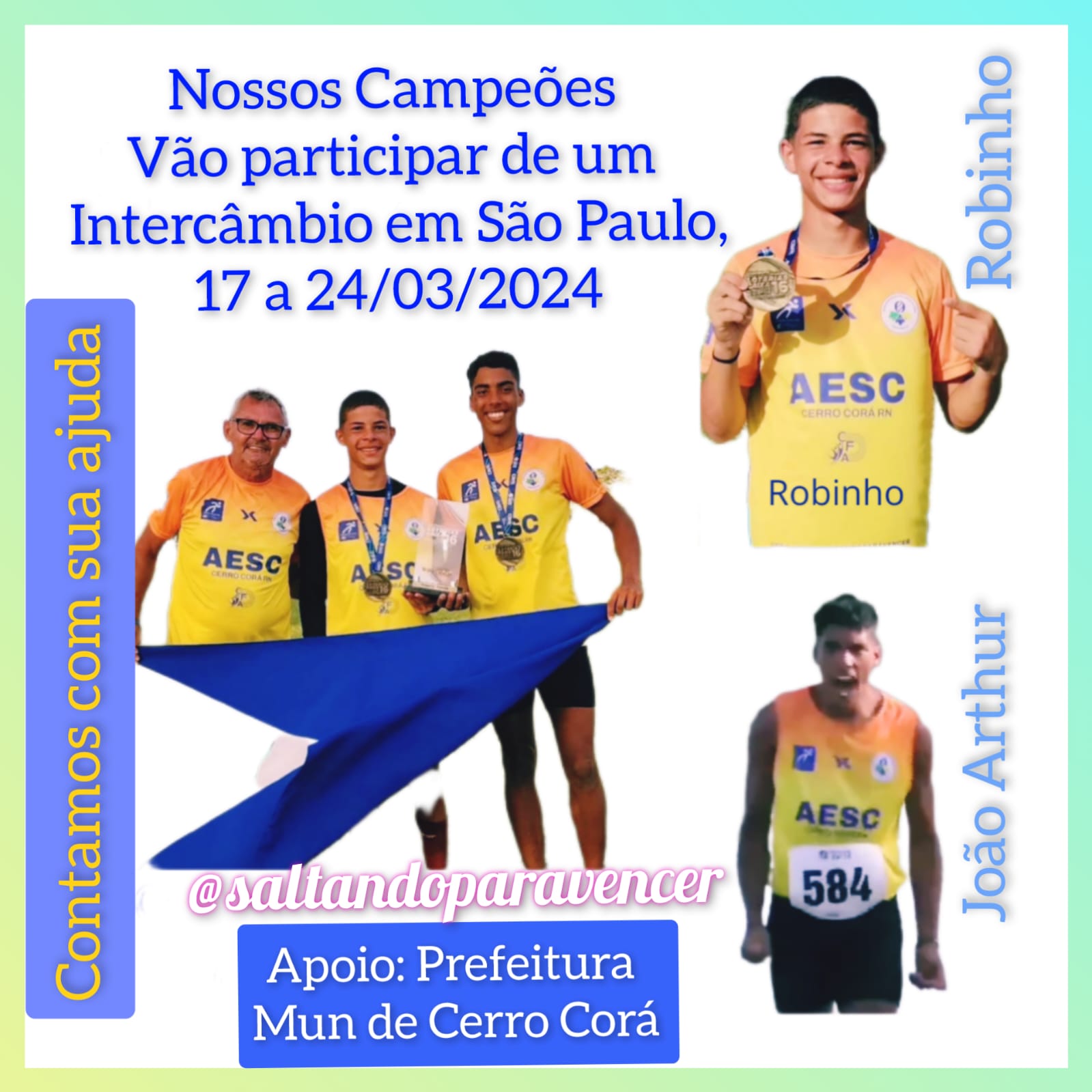 Atletismo: Atletas de Cerro Corá farão intercâmbio em São Paulo