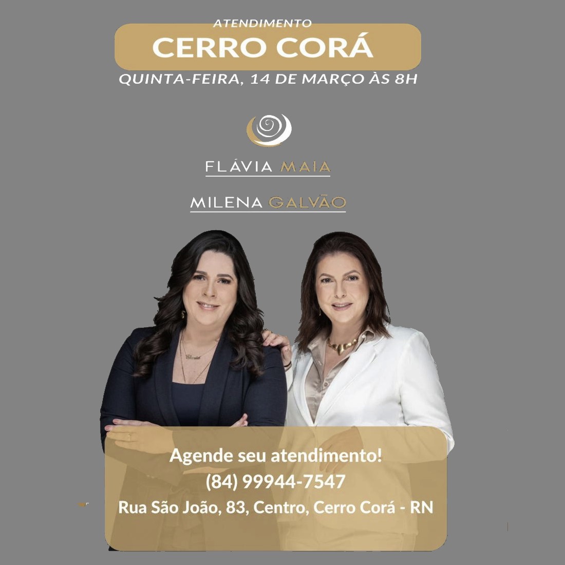 Flavia Maia e Milena Galvão nosso próximo encontro em Cerro Corá-RN: