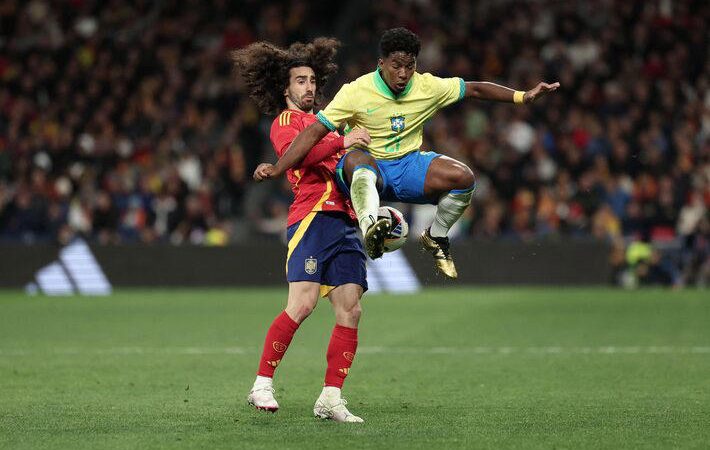 Seleção brasileira de futebol empata com a Espanha em jogo amistoso