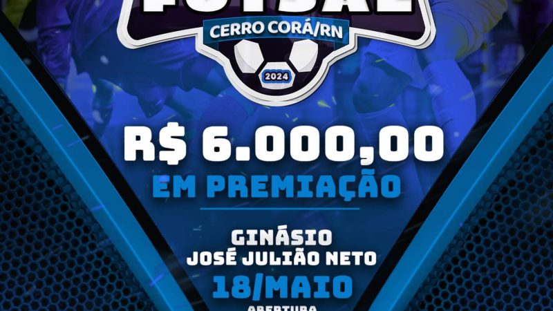 Cerro Corá: Prefeitura realizará competições de Futsal a parti de maio de 2024