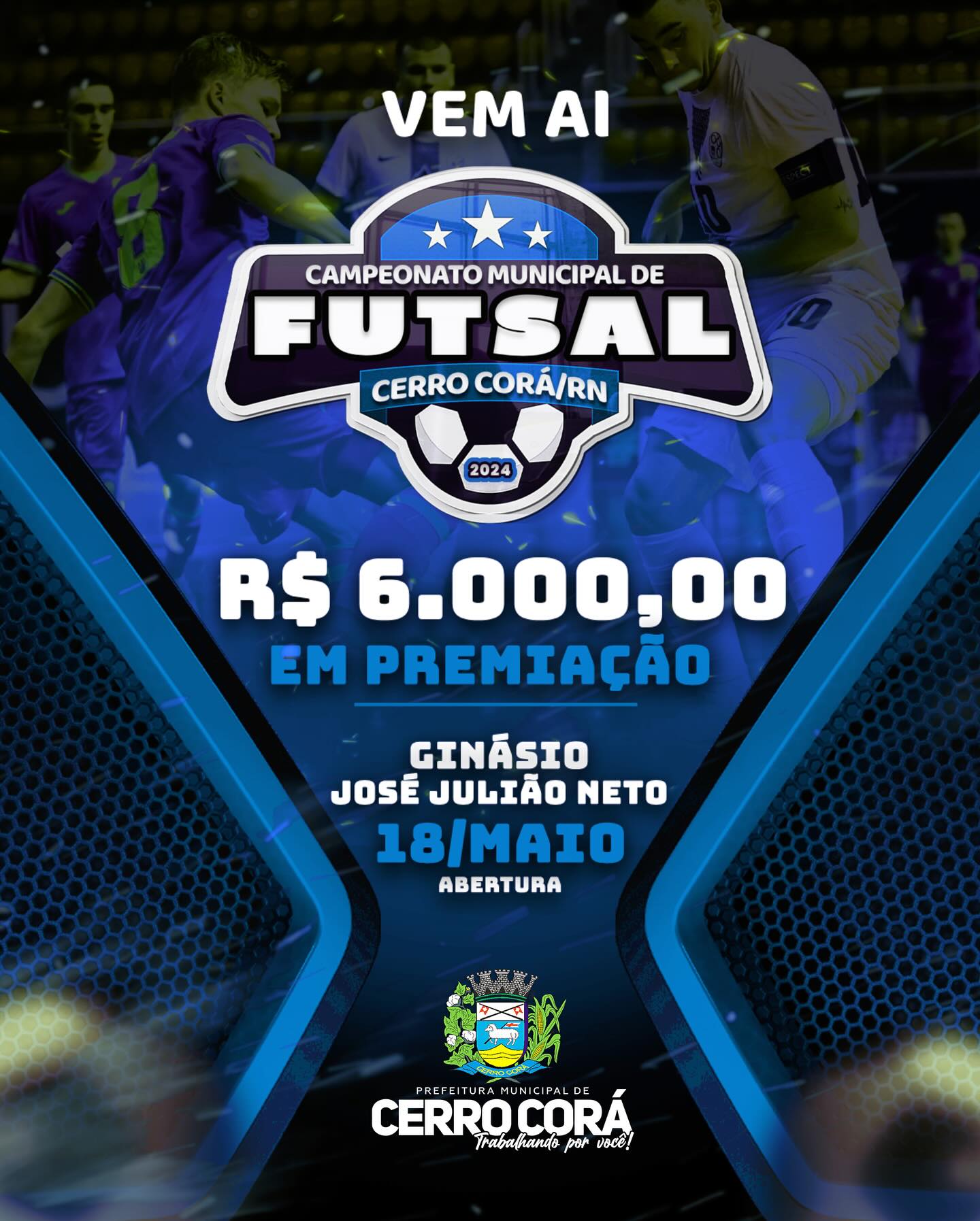 Cerro Corá: Prefeitura realizará competições de Futsal a parti de maio de 2024