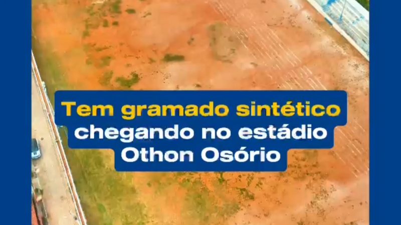 Prefeito de Cerro Corá assina ordem de serviço para gramar o estádio (Vídeo)