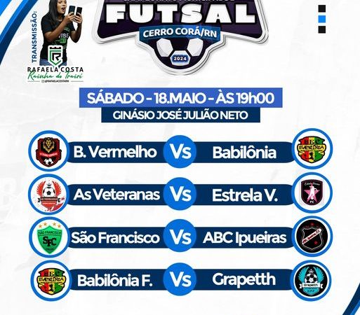 Cerro Corá: Campeonato municipal de Futsal começa neste sábado 18 de maio 2024